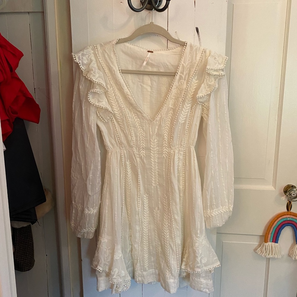 Free people ruffle mini dress